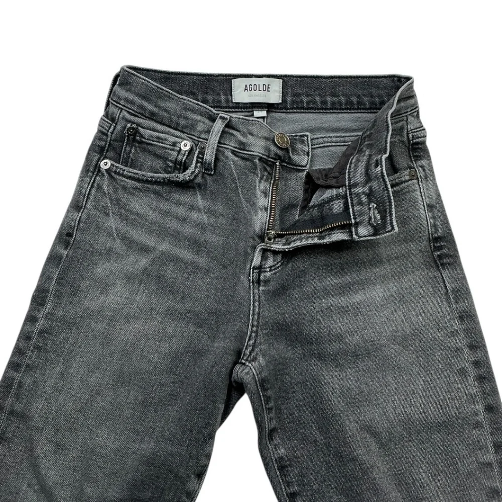 Agolde Pinch Waist Skinny High Waist in Grey Jeans Denim
